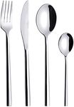 Annova- Silverware Set 24 Pcs Set Forged 18/8 Premium Stainless Steel/Flatware 6 X Dinner Forks, 6 X Table Knives, 6 X Tablespoons, 6 X Teaspoons Service for 6