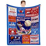 LARIAU Baseball Blanket Gifts for Boys Baseball Coach Gifts Soft Cozy Flannel Blanket Baseball Gifts for Men Gifts for Boys Who Love Baseball Player/Lover Baseball Team/Fan Gifts Blanket 60" x 80"…