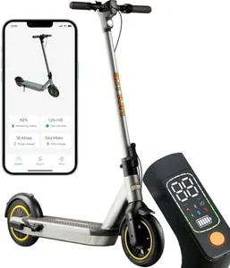 10 Inches Foldable Electric Scooter - Unique Performance and Upgraded Pneumatic Tire Foldable Commuter, Suitable for Adult and Easy to Store and Transport - HURES36