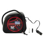 Tyre Inflator 12V Air Compressor 150psi 2 in 1 Digital Pump with Torch Light 'Wolf Glovebox Genie' Tyre Pressure Vehicle Car Roadside Tool - 2 Years Warranty