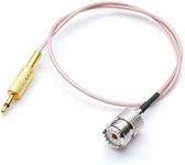 PL-259 SO-239 to 3.5mm RG-58 coaxial External Antenna Adapter for Grundig Tecsun Sangean Eton shortwave Radio Receiver RG-316