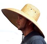 Voyager Tools Double Weaved Hard Shell Shade Hat Large Fit Wide Brim Straw Hat