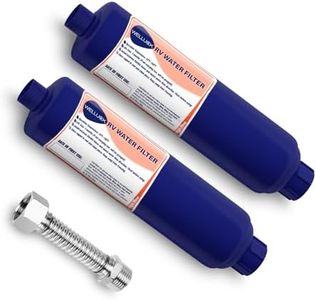 WELLUCK RV Water Filter, 5 Layer Filtration, KDF and GAC, Removes Heavy Metals, Chlorine, Fluorine, Odors, 304 Stainless Steel, Easy Installation, Perfect for Outdoor Use