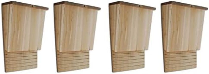 vidaXL 4X Legno Massello Casette per Pipistrelli Box Nido Rifugio a Parete