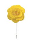 Yellow Handmade Flower/Rose Lapel Pin