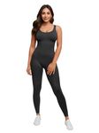 Speerise Unitard Bodysuit for Women Dance Unitard for Womens Adult Spandex Bodysuit Costume, Black, Medium