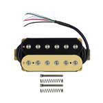 FLEOR Electric Guitar Pickup Double Coil Humbucker Pickups 52mm Ceramic Bridge Pickup - (Black + Cream)