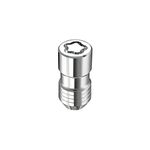 5-LK WHL LK Set M14X1.5 NUT Cone SEAT, Dual 21MM & 22MM HEX, 1.639"OAL-Chrome