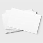 Pack of 50 Blank Flash Cards White (85 x 55 mm) Business Cards White Blank Flashcards White for Business Message Cards, Craft Words Paper Cards Papa Prints®