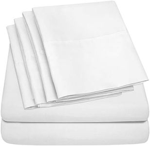 Deep Pocket King Sheet Set - 6 Piece 1500 Supreme Deluxe Collection Up to 21" Extra Deep Pocket Ultra Soft King Sheets Deep Pocket Bedding, Extra Deep King, White