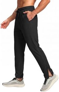 Auxo Men's Athletic Pants Mens Joggers Quick Dry Lightweight Workout Running Joggers Black Pants for Men 2XL