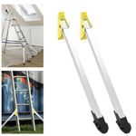 ECUTEE 1Pair Ladder Safety Legs Adjustable Ladders Stabilizer with Anti Slip Rubber Feet 200kg / 440Lbs Load, 630mm/ 24.8 Length 100 kg (Each one) Aluminum Alloy Ladder Standoff