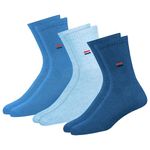 NAVYSPORT Men's Crew Length Cushion Cotton Socks (Pack of 3) (Denim Blue) Free Size