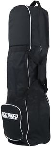 Pro Rider Golf Travel Flight Bag Cover with Wheels | Durable Padded Case for Clubs | Easy Carry or Wheeled Rolling