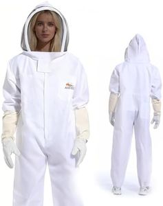 Bee Suit for Men Women Sting Proof, Polycotton Beekeeping Suit Beekeeper Costume&with Glove (S)