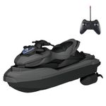 Jack Royal Remote Control Jet Ski for Pool and Lake, Motorized Rc Boat Floating Toys for Kids (Black)