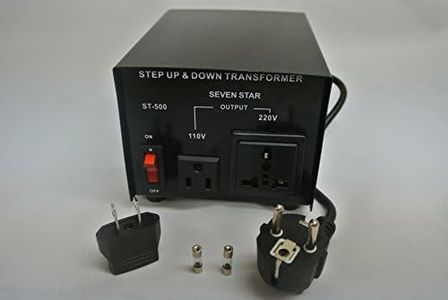 SEVENSTAR st 500 Step Up/Down Transformer, Converts 220-240 Volts (st 500w u/d)