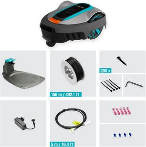 Gardena SILENO City 250 Robotic Lawnmower – 250m², 25% Incline, UK Plug