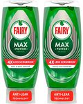 Fairy Max Power Original Washing Up Liquid, Pack of Two, 2 x 640 ml