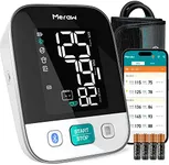 Meraw Blood Pressure Monitor Home Use, Blood Pressure Cuff Digital Arm, Blood Pressure Monitor Automatic Cuff 8.7-16.5" Bluetooth App Tracking Irregular Heartbeat Monitoring FSA/HSA Eligible White