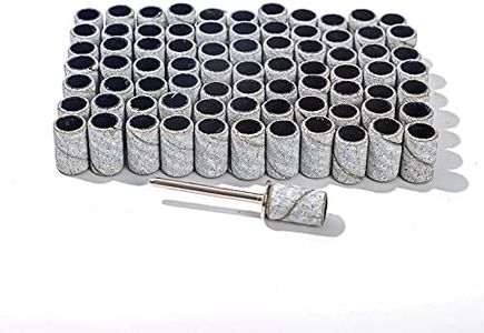 NMKL 100Pcs Zebra Sanding Band Pieces Grinding Polisher Files for Electric Nail Drill Bits Manicure Tools (240 Grit)