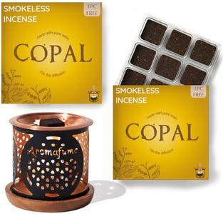 Copal Incense Bricks & Flower of Life Exotic Burner by Aromafume | 2 Trays x 9 Bricks | Protium Copal (Burseraceae) | Ideal for Spiritual Cleansing & Enhanced Connection | Low-Smoke & Non-Toxic