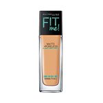 Maybelline New York Fit Me Matte+Poreless Liquid Foundation Medium Coverage For Oily Skin(With Pump), 310 Sun Beige, 30 Ml, Pack Of 1