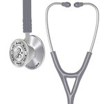 ELKO EL-060 CARDIO III SS Stainless Steel Acoustic Stethoscope | Two-Way PVC Tubing | Double Sided Chestpiece For Adult & Pediatric Patient | Doctors & Medical Students (Grey)