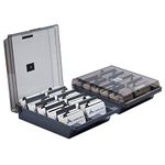 SANON Business Card Holder Case Box Business Name Card Index Card Filing Box with Dividers A-Z Cards Name Card Storage Box Organizer (1000 Cards Capacity)