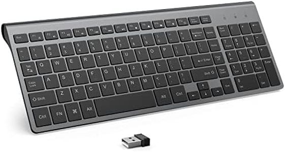 Wireless Keyboard J JOYACCESS 2.4G Slim and Compact Wireless Keyboard with Numeric Pad for Laptop, Mac Air, Apple, Computer, PC