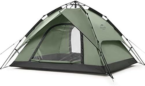 Naturehike Tiendas Instantáneas Carpa para Acampar Automática 3/4 Personas Carpa Domo de Dos Pisos Carpa Familiar Grande con Bolsa de Transporte (Verde - 3P)