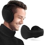 AURUZA Ear Muffs Winter Women Men Unisex，Adjustable Soft Warm Ear Warmers for Women，Foldable Black Earmuffs for Ear Covers ，Ear Warmers Winter Accessories for Winter Cold Weather Outdoor Activities