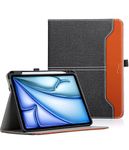 Dlveer Case for iPad Air 11 inch(2024) M2,Air 6th Generation and Air 5th/4th 10.9 inch(2022/2020) Soft Tpu Leather Cover with Pencil Holder,Multiple Angles,Auto Wakeup Function,Pocket