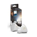 Philips Hue White Ambiance Smart Light Bulb 2 Pack [GU10 Spot] With Bluetooth. Works with Alexa, Google Assistant and Apple Homekit.