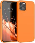 kwmobile Case Compatible with Apple iPhone 12 Pro Max Case - Soft Slim Protective TPU Silicone Cover - Fruity Orange