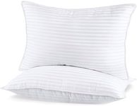 SHERWOOD Pillows Queen Size 2 Pack Hotel Pillow with Cotton Cover and Down Alternative Fiber Fill Bed Pillow for Sleeping (White, Queen 20x28 inch)