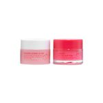 W7 Sweet Dreams Lip Scrub & Overnight Lip Mask Duo - 2 Piece Set - Strawberry Flavour - Exfoliate, Condition, Soothe & Hydrate