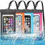 DXNONA 4 Pack Multicolor Universal Waterproof Case,Waterproof Phone Pouch Dry Bag for iPhone,Samsung Galaxy,Up to 7.5",IPX8 Cellphone Dry Bag,Boating,Swimming,Kayaking,Yachting