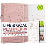 Life Planner - A 12 Month Journey to Crush Your Goals, Increase Productivity, Passion, Success & Happiness - Weekly & Monthly Life Planner, Habit-Tracker, Gratitude Journal & Organizer, A5