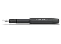 Kaweco AL SPORT Fountain Pen Black I Premium Fountain Pen for Ink Cartridges, 13 cm I Nib: F (Fine)