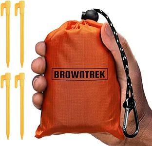 BROWNTREK Pocket Blanket Compact Picnic Blanket (60"x 56") Beach Blanket Water Resistant, Packable Blanket, Backpacking Lightweight Tarp for Hiking, Camping, Travel, Festival Essentials