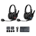 SYNCO XTALK XMax2 Wireless Intercom Headset, Dual-Ear Headset 500m Range 24h Battery for Event TV Film Production Team Communication 2PCS
