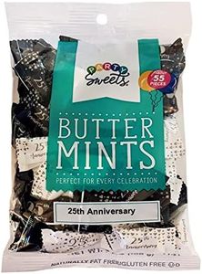 Party Sweets 25th Wedding Anniversary Premium Buttermints, Appx. 300 mints (Pack of 6-7 oz bags)