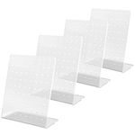 4 Pcs Earring Holder, 72 Holes Earrings Ear Studs Jewelry Acrylic Show Display Rack Stand Stud Earring Organizer Holder Showcase Plastic Earring Stud on Holders for Commercial Display Household