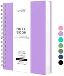 RETTACY Notebook A5 Spiral Bound, 100gsm Dotted paper, Waterproof notepad, 300Pages /150 Sheets for Writing Drawing Work Office School, 14.5 x 21cm - Purple