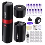 Mast Flip2 Tattoo Kit Wireless Tattoo Machine Pen Kit with Two Batteries Adjustable Strokes Length Tattoo Gun Kit Tattoo Supplies