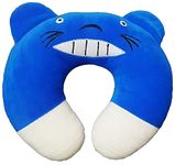 First Kick New Born Cotton Baby Soft Neck Supporting Pillow for Head Shaping Baby (0-18 Month) Royal Blue Teethy Pack of 1