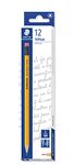 Staedtler HB Pencil with Eraser Tip - Pack of 12 (Yellow)