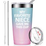 BIRGILT Aunt Gifts from Niece - Aunt Mothers Day Gift - Birthday, Christmas Gifts for Aunt - My Favorite Niece Gave Me This Cup - 20oz Aunt Tumbler