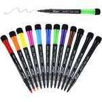 White Board Dry Erase Markers, Yingdelai 10 Colors Fine Tip Magnetic Washable Markers with Eraser for Whiteboard Window Coloring Books, for School and Office Supplies(12 Pack)